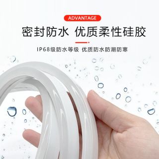 幻彩霓虹燈帶6x12跑馬流水漸變?nèi)嵝怨枘z戶外防水燈帶DC12V - 5